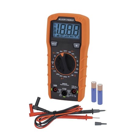 KLEIN TOOLS Digital Multimeter, Manual-Ranging, 600V MM325